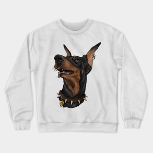 Cute brutal doberman Crewneck Sweatshirt